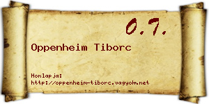 Oppenheim Tiborc névjegykártya
